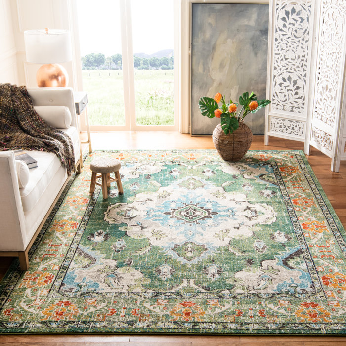 Indira Oriental Green Area Rug & Reviews AllModern